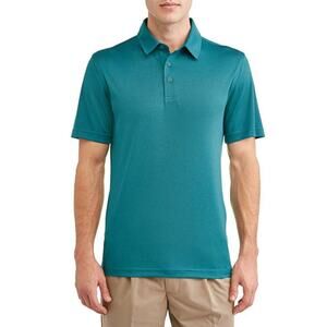 Men's Active Performance Polo Shirt Hawaiian Blue Large 42/44 NEW